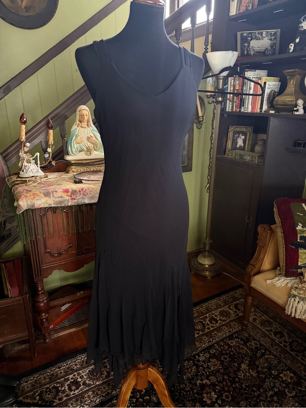 Jonathan Martin Studios  y2k black 100% silk dress